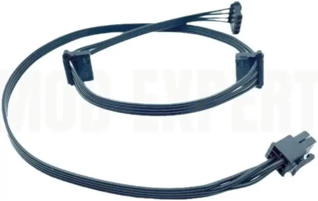 Alt view image 2 of 6 - JAENFONG 6Pin 3 Molex IDE 4Pin Female Angle Peripheral Modular Power Cable for Seasonic FOCUS PLUS 1000W 850W 750W 650W 550W Platinum PSU