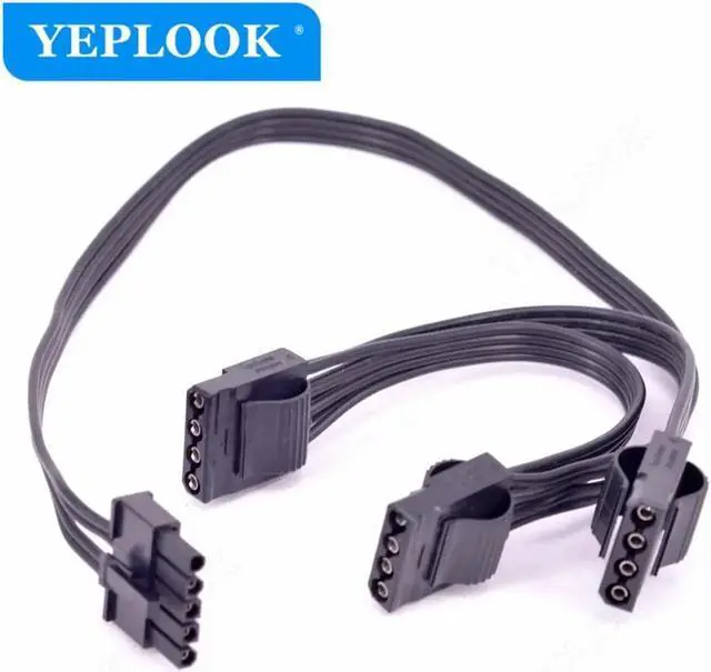 Alt view image 4 of 5 - JAENFONG 5Pin to 3x Molex 4Pin IDE Straight Fan Cable 18AWG For Cooler Master MWE GOLD 550W 650W 750W Fully Modular Not for MWE V2 Series