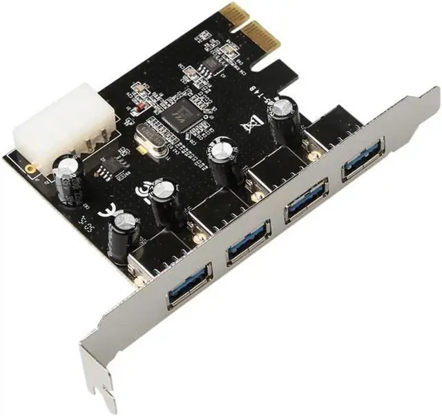 Alt view image 2 of 4 - JAENFONG 4 port USB 3.0 PCI-e Expansion Card PCI express USB 3.0 hub adapter 4-port USB3.0 controller USB 3 0 PCI e PCIe express 1x
