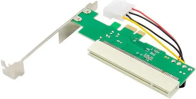 Alt view image 2 of 4 - JAENFONG PCI Express x1 to PCI Bridge Card PCI Express-to-PCI with 4-pin Power Connector ASM1083