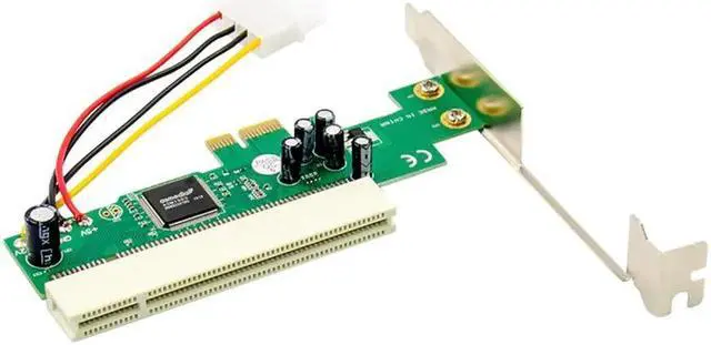 Alt view image 4 of 4 - JAENFONG PCI Express x1 to PCI Bridge Card PCI Express-to-PCI with 4-pin Power Connector ASM1083