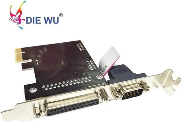 Alt view image 2 of 5 - JAENFONG PCI Express single Serial single Parallel Port Expansion Card I/O card PCIe riser card TXB069