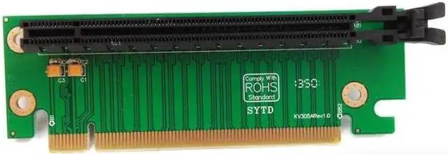 Alt view image 2 of 2 - JAENFONG PCI-Express 16x Riser Card 90 degree Right-angle 4cm Adapter Card 2U