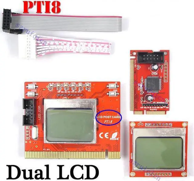 Alt view image 3 of 4 - JAENFONG Dual Screen Mainboard LCD Post Test Card Mini PCI-E-PCI-LPC Laptop Desktop PC