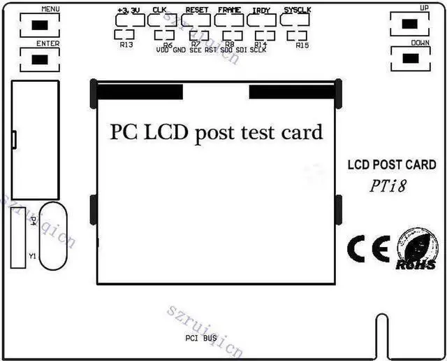 Alt view image 4 of 4 - JAENFONG Dual Screen Mainboard LCD Post Test Card Mini PCI-E-PCI-LPC Laptop Desktop PC