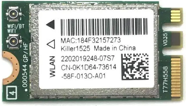 Alt view image 3 of 3 - JAENFONG Killer 1525 802.11ac 867Mbps Wireless AC1525 + Bluetooth 4.0 M.2 NGFF E/A Key Mini WiFi Network Card K1D64 0K1D64