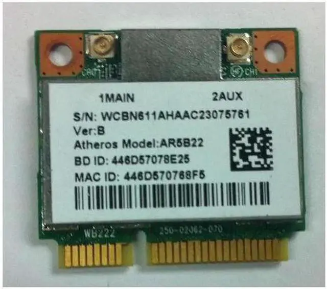 Alt view image 2 of 2 - JAENFONG Atheros AR5B22 802.11abgn WIFI WLAN Bluetooth 4.0 Half MINI Card 6235