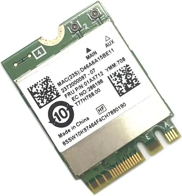 Alt view image 2 of 4 - JAENFONG RTL8822BE 802.11ac Wifi with Bluetooth 4.1 Card For Thinkpad L470 L570 T470 T570 X270 YOGA-370 P51S FRU: 01AX712