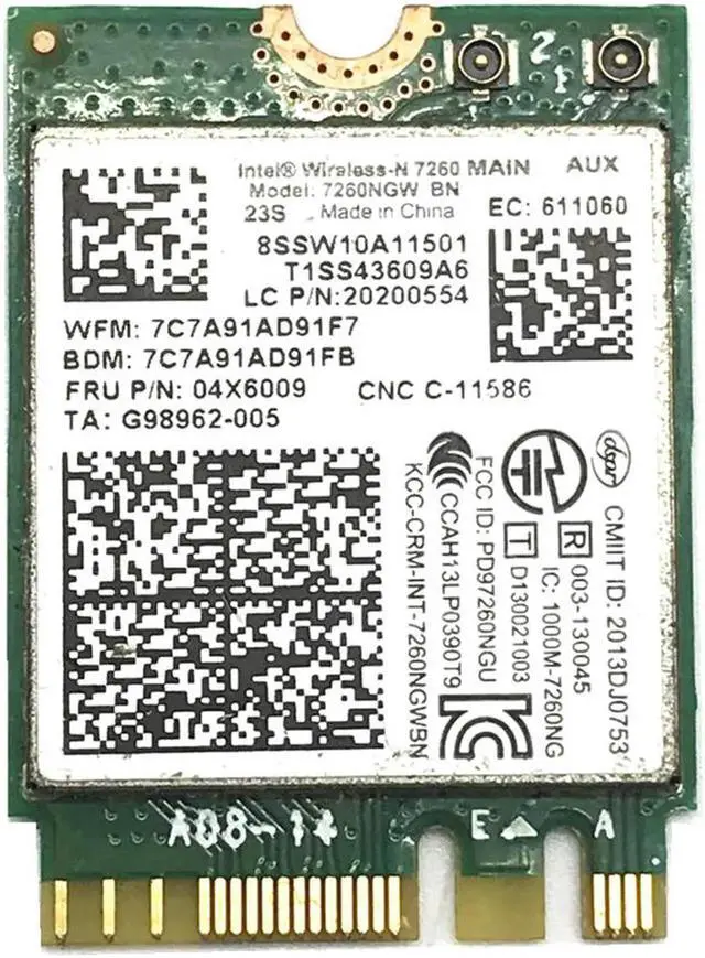 Main image of JAENFONG For Intel 7260NGW 7260 BN 04X6009 300Mbps Bluetooth4.0 For Thinkpad T440 T440S T440P X230S X240 X240S L440 W540