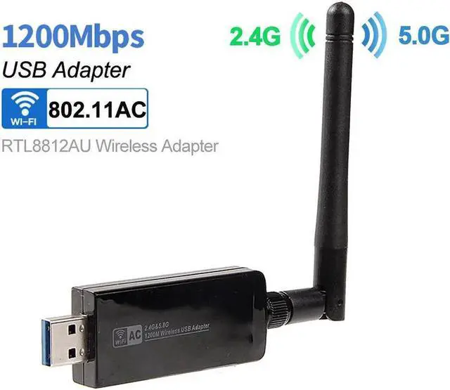 Main image of JAENFONG 1200Mbps Dual Band Wireless USB WiFi Network Adapter Lan Dongle Antenna 802.11ac