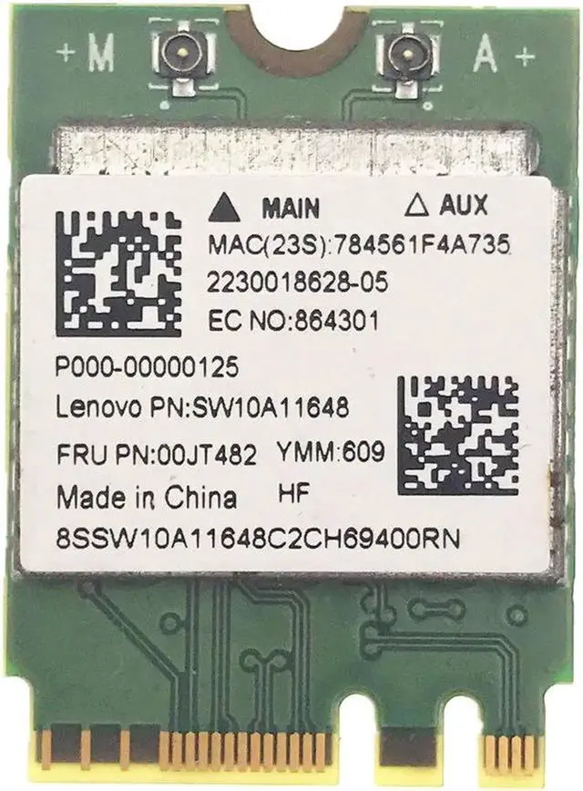 Main image of JAENFONG RTL8821AE 1x1AC+BT4.0 Cbt NGFF M.2 WLAN For Lenovo E41-80 B41-80 B71-80 E51-80 ideapad 710s-13isk Series FRU 00JT482 SW10A11648
