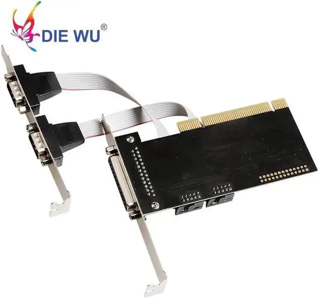Main image of JAENFONG PCI to 2 port Serial 1 port parallel Riser Card ADD ON CARD RS-232 RS232 with ASIX/AX9865 chip