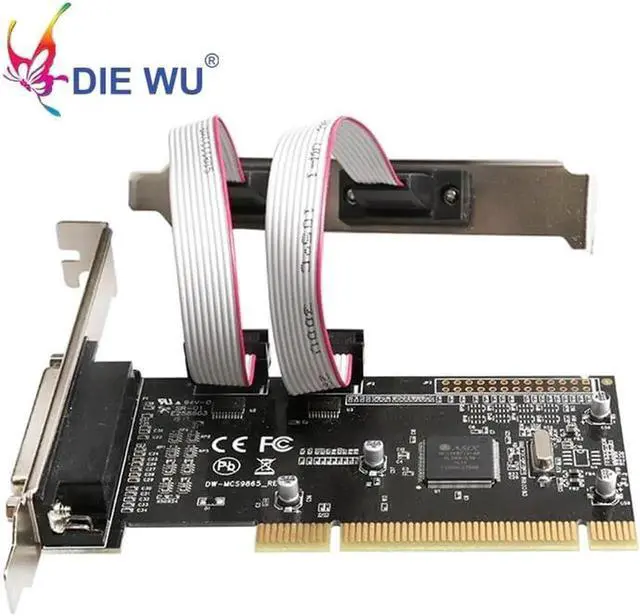 Alt view image 2 of 5 - JAENFONG PCI to 2 port Serial 1 port parallel Riser Card ADD ON CARD RS-232 RS232 with ASIX/AX9865 chip