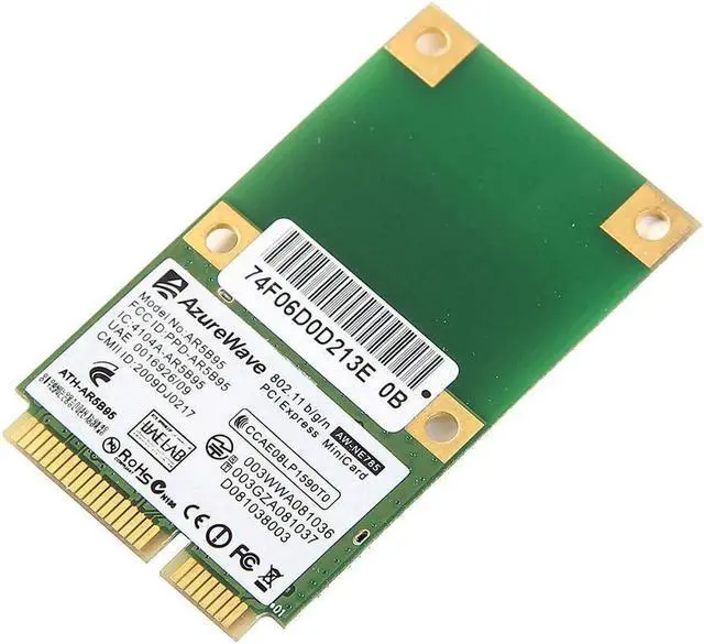Alt view image 2 of 6 - JAENFONG Atheros AR9285 AR5B95 150Mbps 802.11a/b/g/n Wireless Mini PCI-E WiFi Card