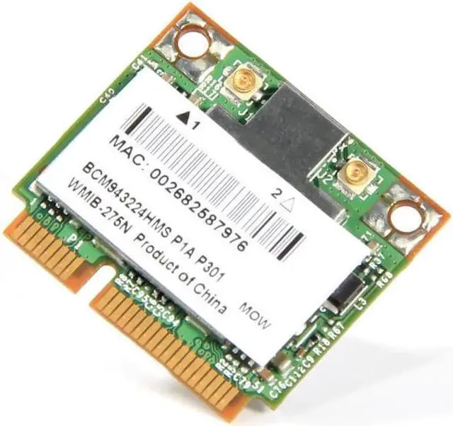 Alt view image 2 of 4 - JAENFONG 300M BCM943224HMS BCM43224 802.11ABGN Mini PCI-E WiFi Wireless Network Card