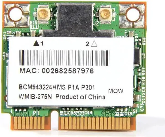 Alt view image 4 of 4 - JAENFONG 300M BCM943224HMS BCM43224 802.11ABGN Mini PCI-E WiFi Wireless Network Card