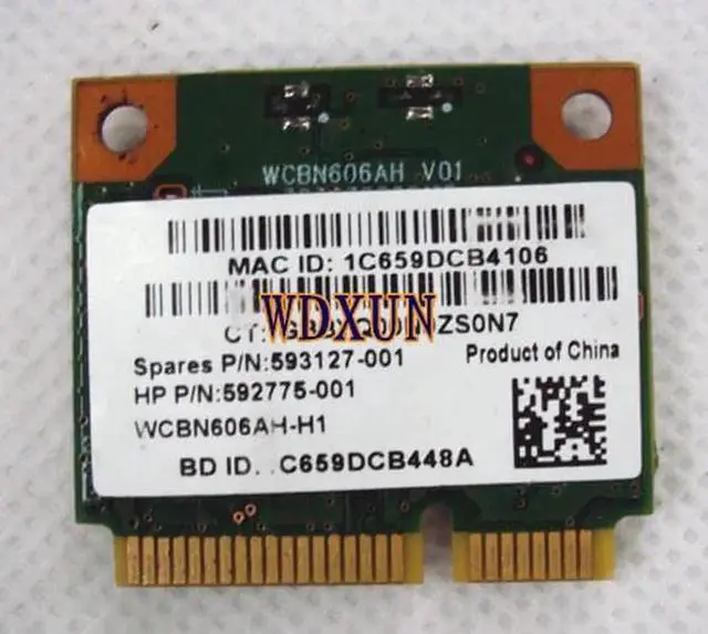 Alt view image 2 of 2 - JAENFONG Wireless wifi N + Bluetooth BT 3.0 Half PCI-E Card Atheros AR5B195 for HP 592775-001
