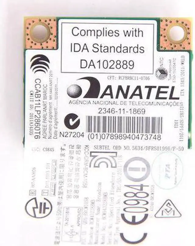 Main image of JAENFONG Broadcom BCM943228HMB 2.4G/5G 802.11abgn Bluetooth 4.0 Dual Band PCI-E Wifi Card