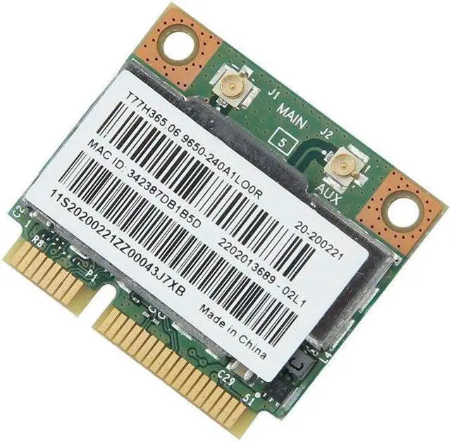 Alt view image 4 of 5 - JAENFONG BCM943228HMB 300Mps 2.4/5GHz Bluetooth 4.0 Mini PCI-E Wifi Card for Laptop