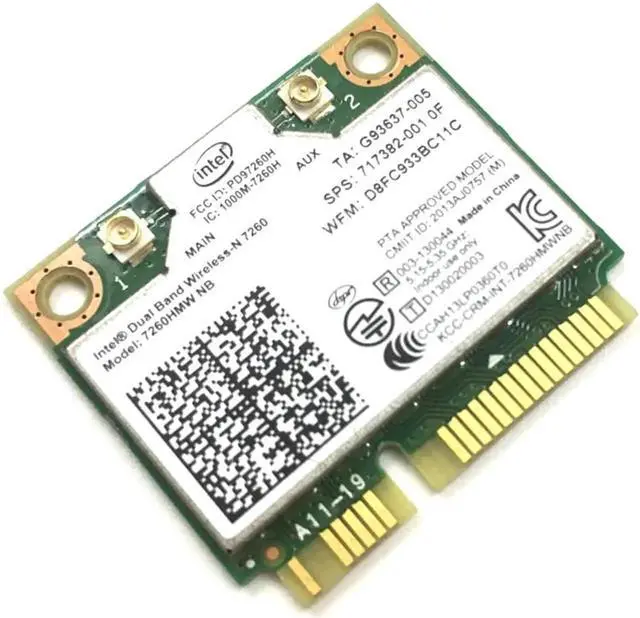 Alt view image 3 of 4 - JAENFONG Universal version of intel 7260NB PCI-E dual-band wireless network card 300Mbps 2.4g and 5g