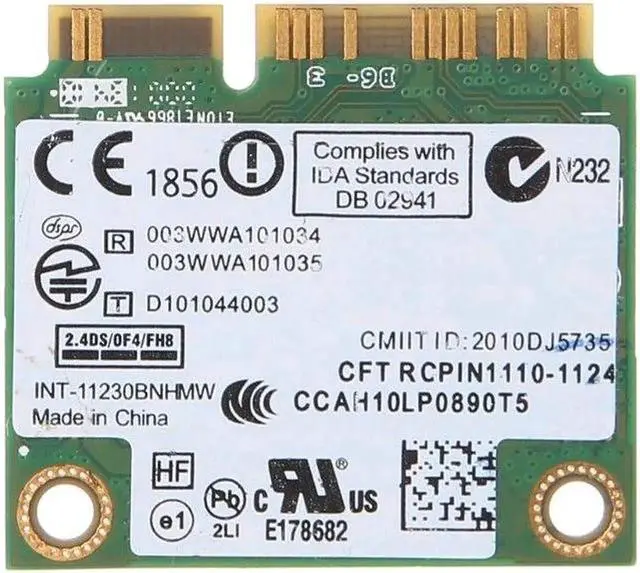 Alt view image 2 of 7 - JAENFONG For Intel Wireless-N 1030 11230BNHMW 300M WiFi Bluetooth Mini PCI-E Combo Card