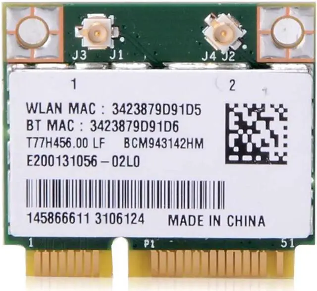 Main image of JAENFONG BCM943142HM Wireless 802.11n 300M Bluetooth 4.0 Half PCI-E WIFI Network Card