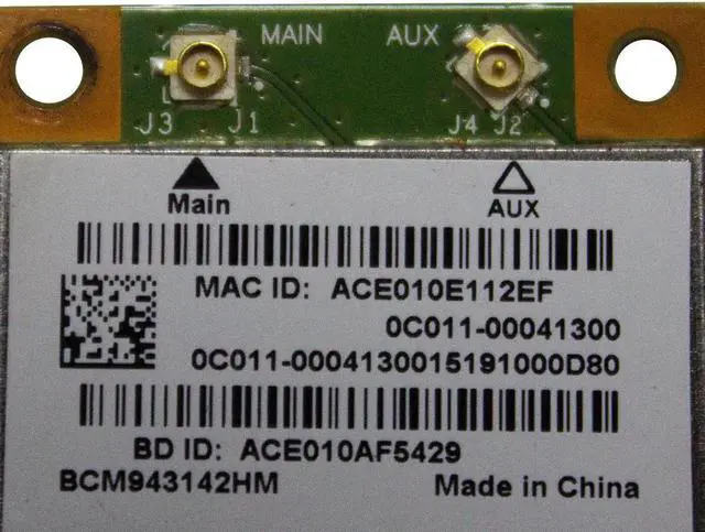 Alt view image 3 of 6 - JAENFONG Universal Wireless BCM943142HM 802.11n 300M Bluetooth Half Mini PCI-E WIFI Card