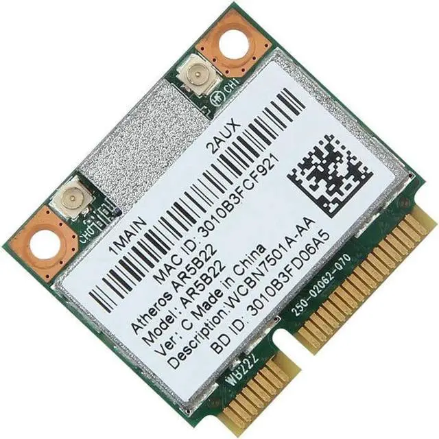 Alt view image 3 of 5 - JAENFONG Atheros AR5B22 300M Wireless WIFI Bluetooth 4.0 MINI PCI-E WLAN Card