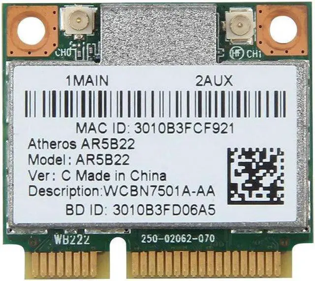 Alt view image 2 of 5 - JAENFONG Atheros AR5B22 300Mbps Dual Band PCI-E WLAN Wireless Wifi Card BT 4.0
