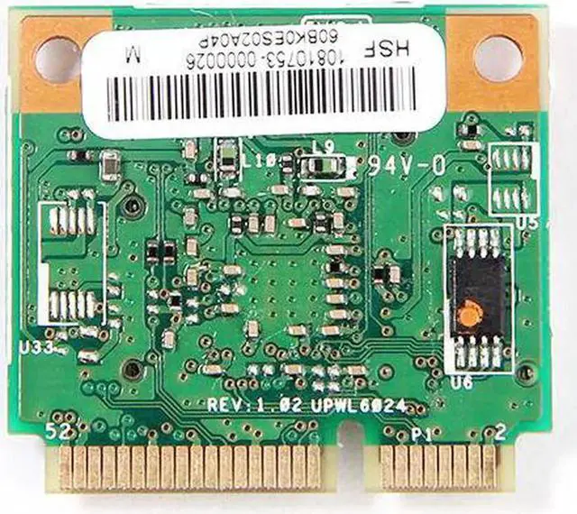 Alt view image 2 of 4 - JAENFONG 300Mbps Broadcom BCM43224 BCM943224HMS ABGN Dual Band Wireless Wifi PCI-E Card