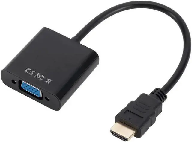 Alt view image 2 of 4 - JAENFONG HDMI to VGA Adapter Cable Male To Female HDMI Male TO VGA Female Converter Adapter with Audio Cable 1080P Digital to Analog Video Audio