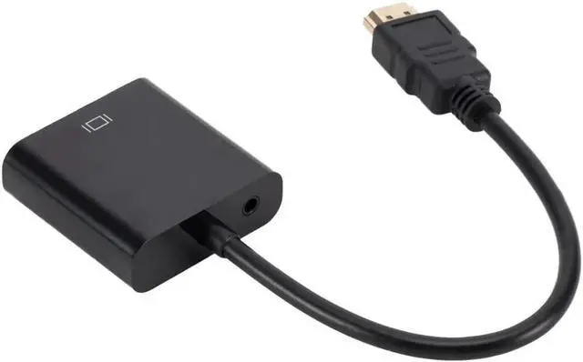 Alt view image 4 of 4 - JAENFONG HDMI to VGA Adapter Cable Male To Female HDMI Male TO VGA Female Converter Adapter with Audio Cable 1080P Digital to Analog Video Audio