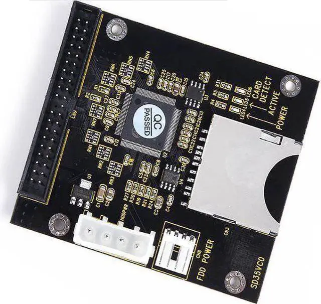 Alt view image 4 of 4 - JAENFONG 3.5" 40Pin 40-Pin Male IDE To SD/SDHC/MMC memory Card SD to 3.5 IDE Adapter