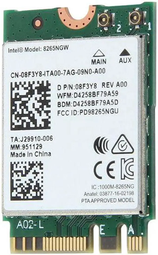 Alt view image 4 of 5 - JAENFONG 867Mbps Dual Band Intel 8265NGW Bluetooth 4.2 NGFF Wireless WiFi Card 802.11ac