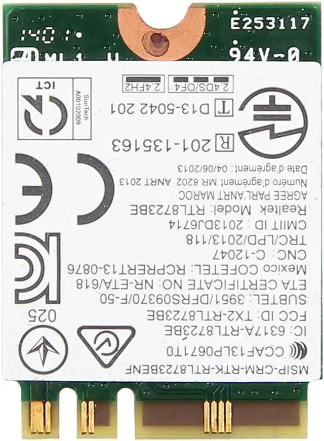 Alt view image 7 of 7 - JAENFONG RealTek RTL8723BE NGFF Wlan Wifi Bluetooth Card 802.11n for IBM Lenovo 04X6025