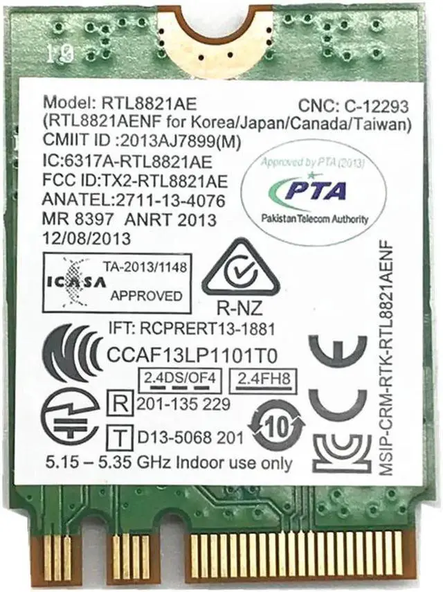 Alt view image 2 of 2 - JAENFONG RTL8821AE 802.11ac 433Mbps Bluetooth 4.0 NGFF M.2 WLAN WiFi Adapter Card 00JT454 for Lenovo M600 M700 S500