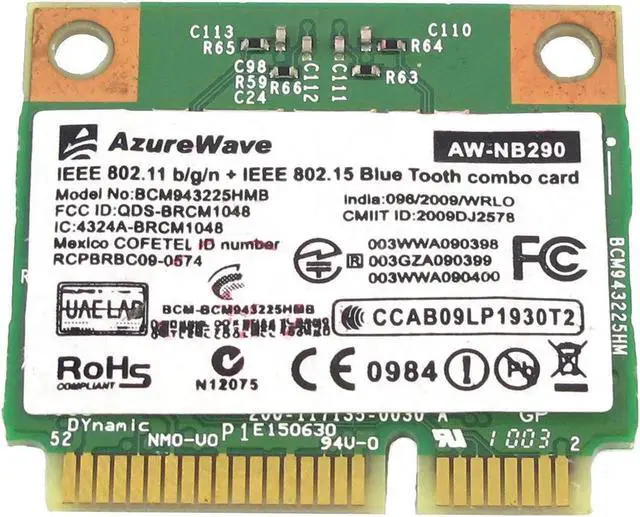 Alt view image 4 of 4 - JAENFONG Azurewave BCM943225HMB Wireless 300M Wifi wlan 802.11 N 3.0 Bluetooth BT Card