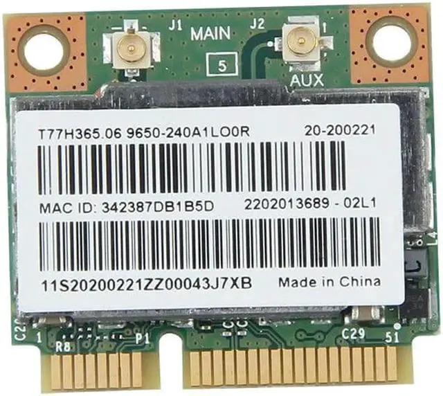 Alt view image 3 of 5 - JAENFONG Broadcom BCM943228HMB Dual Band 300M Wifi+Bluetooth 4.0 802.11abgn Wireless Card