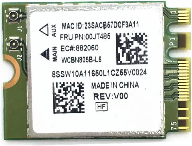 Main image of JAENFONG For BCM943162ZP Dual Band Wireless-AC 2.4G/5G Wifi Bluetooth 4.0 NGFF 802.11ac Card for E450 E550