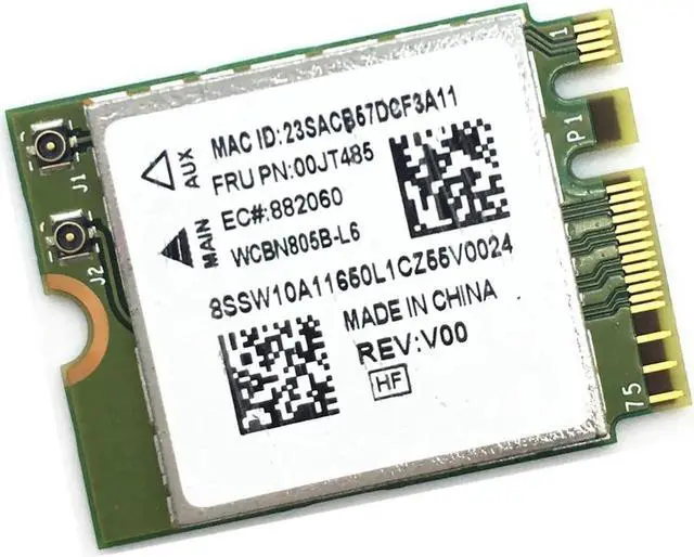 Alt view image 3 of 4 - JAENFONG For BCM943162ZP Dual Band Wireless-AC 2.4G/5G Wifi Bluetooth 4.0 NGFF 802.11ac Card for E450 E550