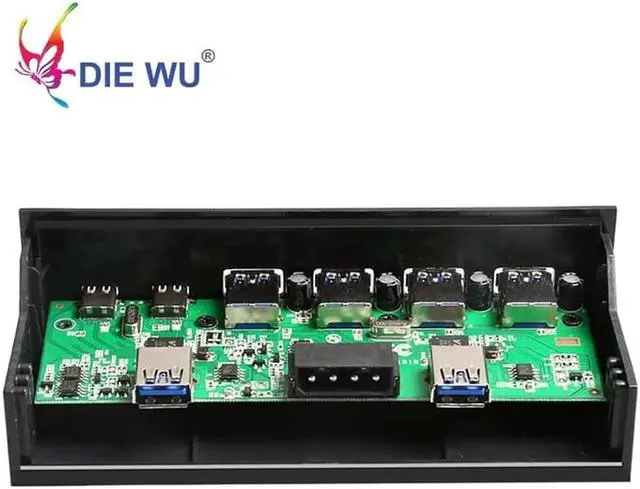Alt view image 6 of 6 - JAENFONG 4 Ports USB3.0+2 Ports USB3.1 Type C Desktop Front Panel Computer Drives Expansion card Computer Accessories