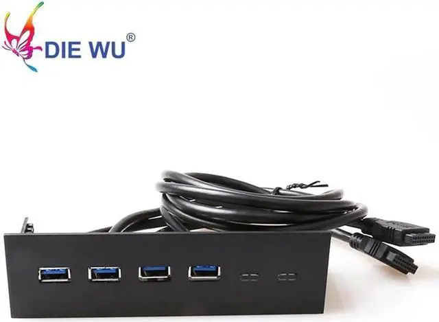 Main image of JAENFONG 4 USB3.0 hub computer front panel 20 Pin Connector Adapter Bracket cable for PC Motherboard cable lenth 60cm
