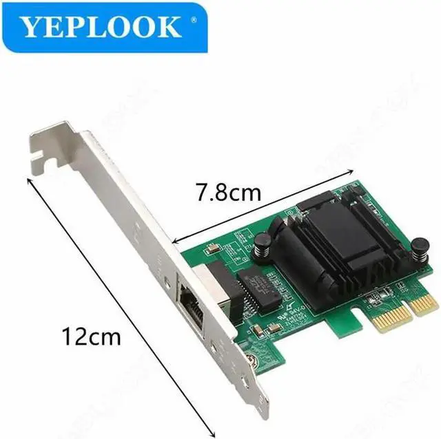 Alt view image 2 of 5 - JAENFONG PCIe x1 10/100/1000Mbps 1 Gigabit RJ45 Network Card Server Controller Adapter Chipset Intel 82574 NIC PCI Express Interface Card