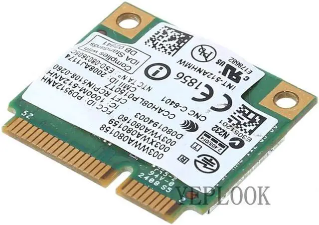 Alt view image 2 of 5 - JAENFONG 512AN HMW WiFi Card 5100 300mbps Dual Band 2.4G/5Ghz 802.11n PCI-E Mini PCIe Half Card