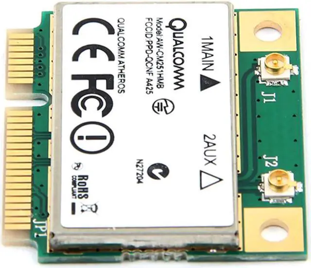 Alt view image 2 of 4 - JAENFONG Dual Band Atheros WiFi Bluetooth Card 433Mbps Qualcomm AW CM251HMB 802.11a/b/g/n/ac 2.4/5G BT 4.0 Combo Wireless Mini PCI E Wlan