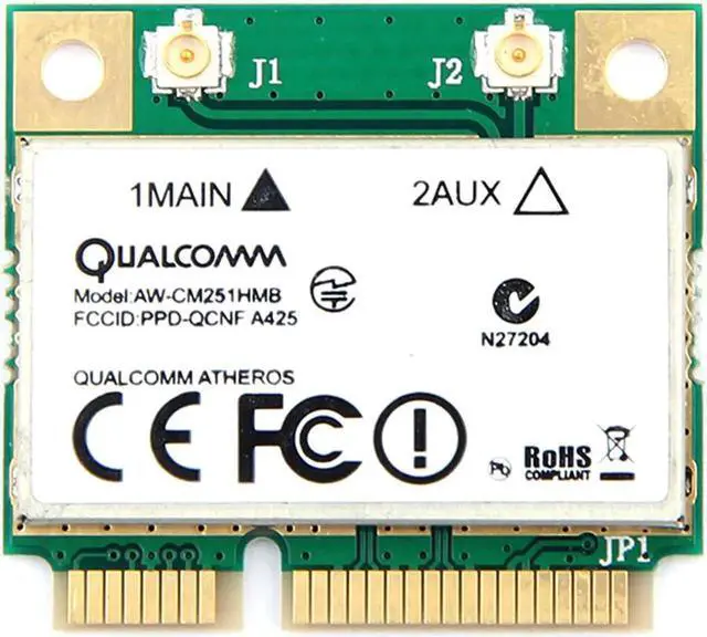 Alt view image 3 of 4 - JAENFONG Dual Band Atheros WiFi Bluetooth Card 433Mbps Qualcomm AW CM251HMB 802.11a/b/g/n/ac 2.4/5G BT 4.0 Combo Wireless Mini PCI E Wlan