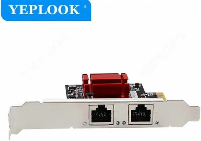 Alt view image 3 of 5 - JAENFONG PCIe x1 Dual RJ45 Gigabit Network Card 10/100/1000Mbps Wired Ethernet Lan Adapter Chipset Intel 82575/82576 for Desktop Server