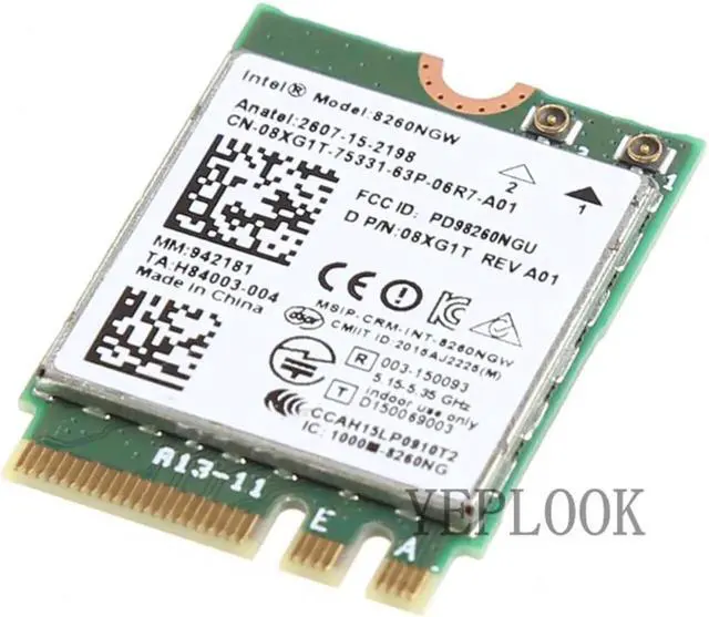 Alt view image 4 of 5 - JAENFONG AC8260 8260NGW 8260AC Intel Wireless-AC 8260 867Mbps Bluetooth 4.2 Dual Band 2.4+5GHz NGFF M.2 WIFI Card