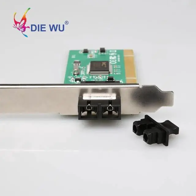 Alt view image 3 of 3 - JAENFONG PCI SFP NIC Fiber Network Card Megabit 10/100Mbps PCI with ICplus100A Ethernet Controller