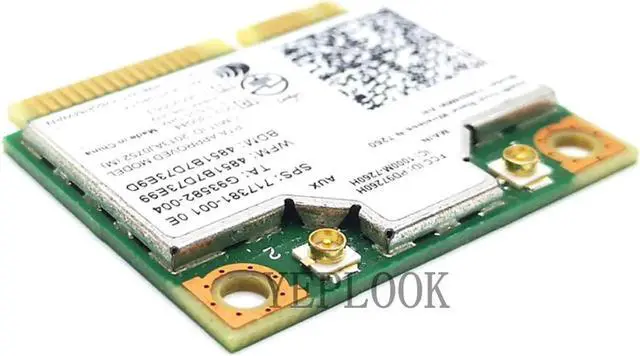 Alt view image 3 of 5 - JAENFONG 7260HMW 7260AN AN7260 Wireless Card Wi-Fi 300Mbps+300Mbps Dual Band 2.4G/5G Bluetooth 4.0 Half Mini PCI-E 867M Wifi Network Card Laptop Desktop